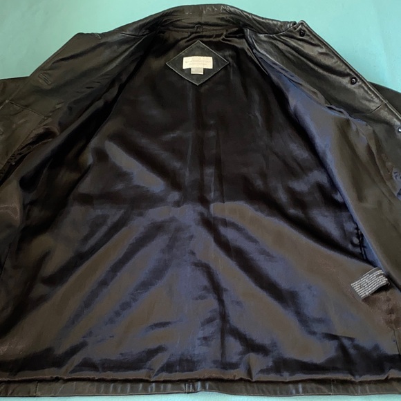 WORTHINGTON lambskin leather longline vintage classic button coat jacket size L - Picture 5 of 12